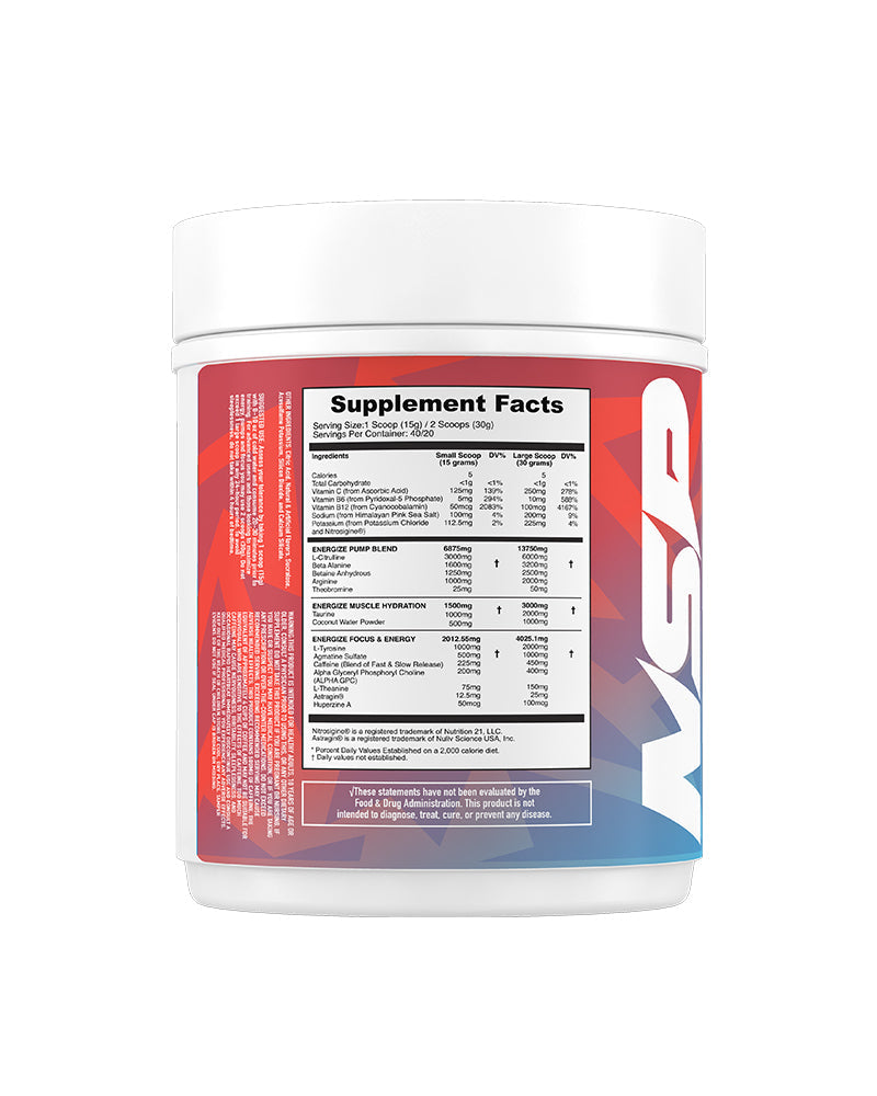 Energize Complete Pre-Workout & Pump Blend