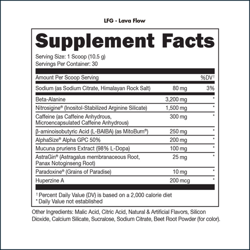 Bucked Up LFG Burn Thermogenic Pre-Workout, 30 Servings